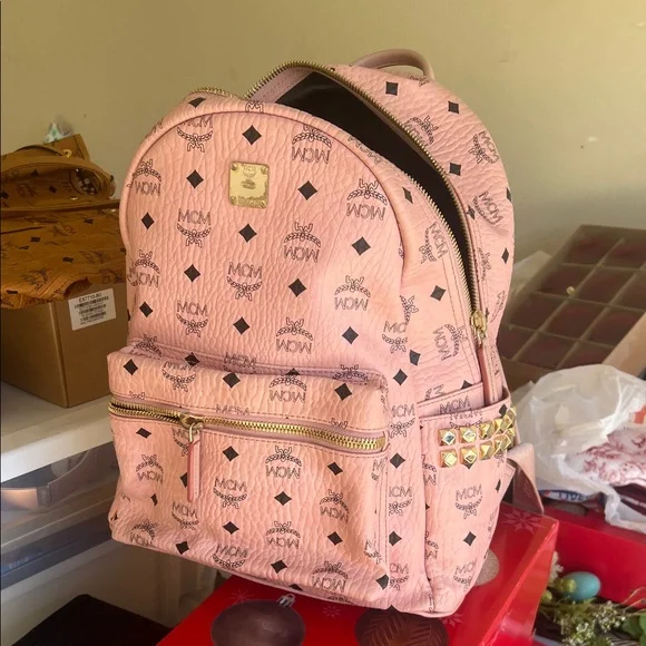MCM | Bags | Mcm Pink Backpack With Gold Details | Poshmark display picture 1